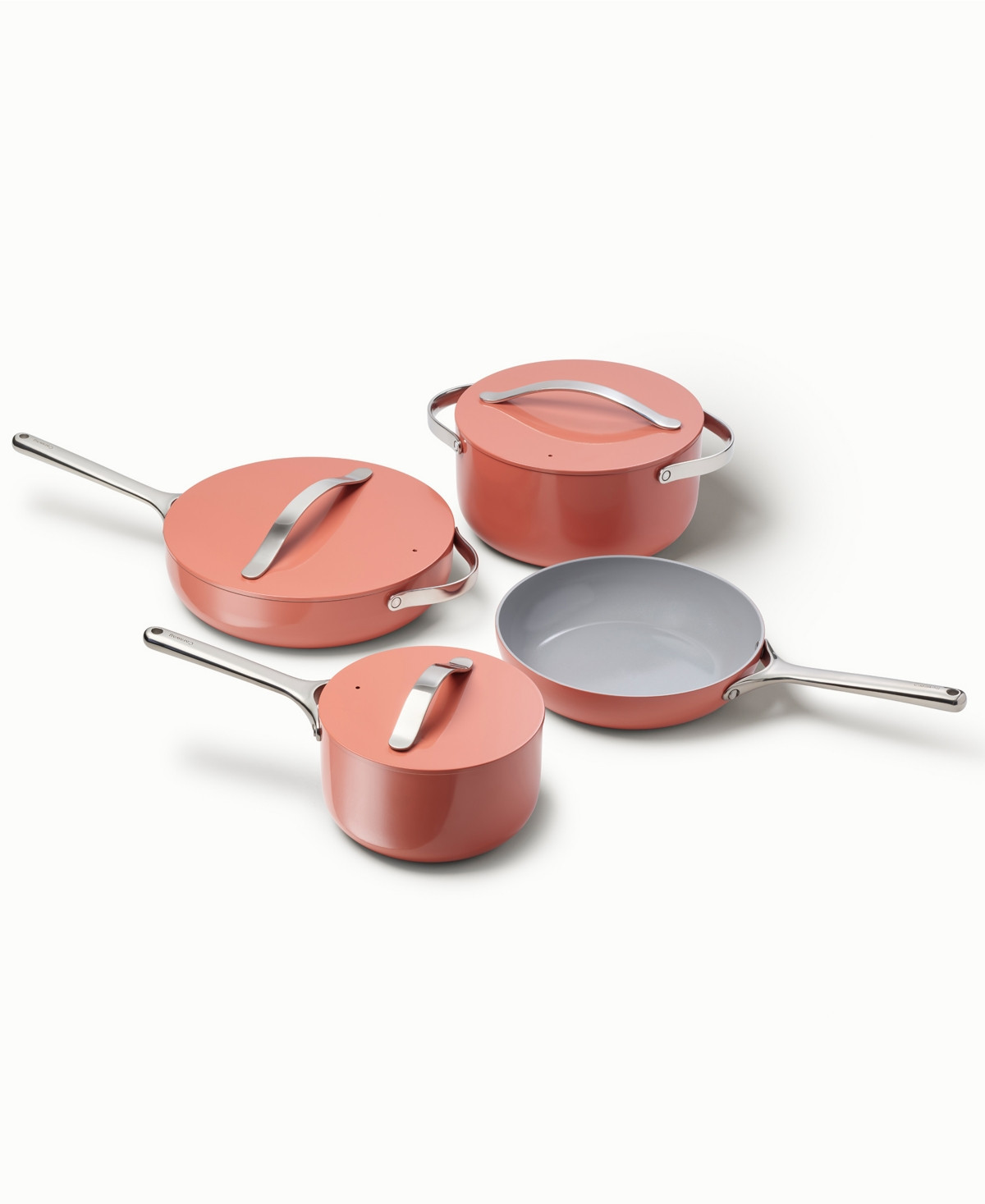 Caraway Non-Stick Ceramic 12 Piece Cookware Set - Perracotta | Macy's