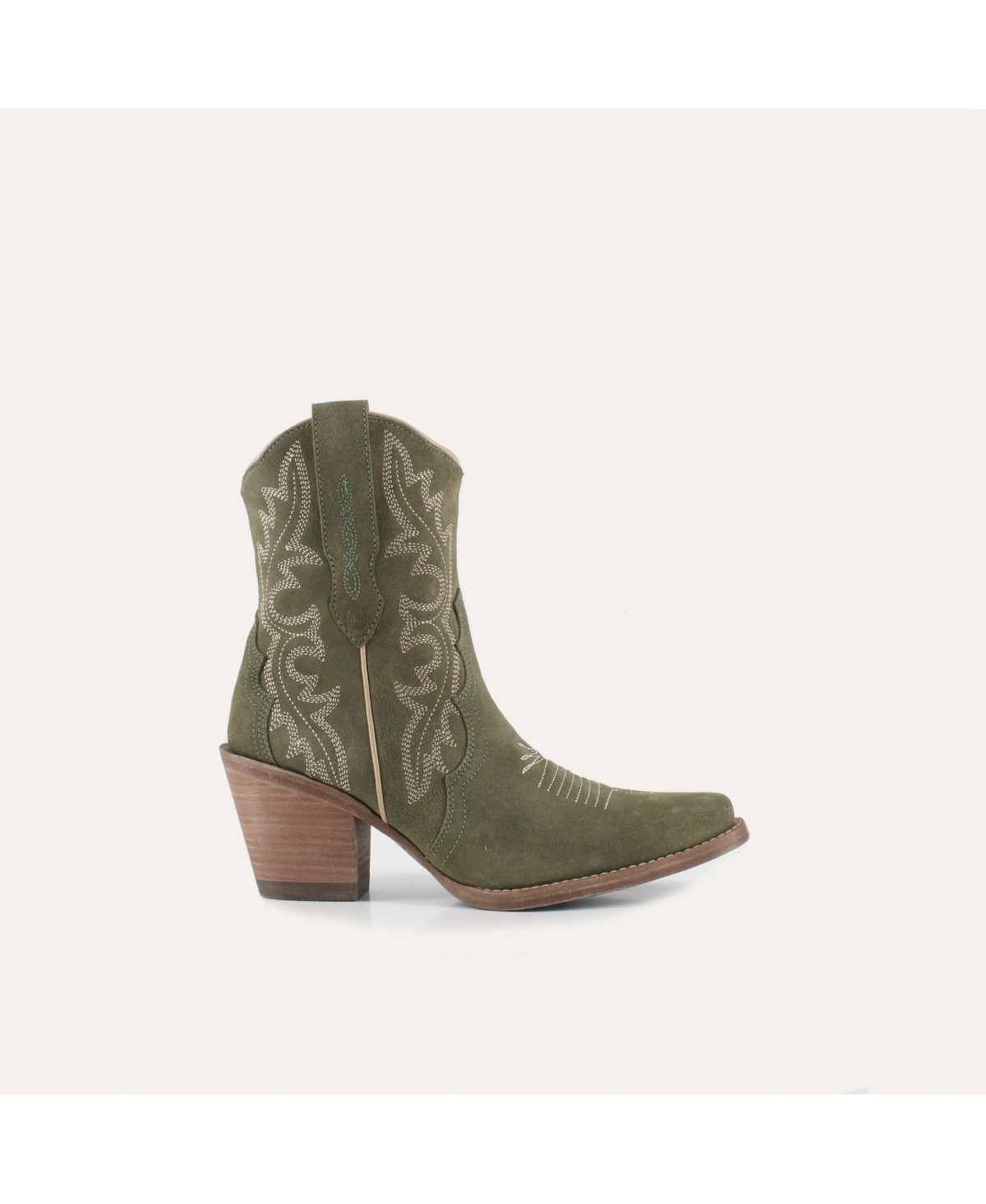 Buck & Brana Brooke Leather Cowgirl Boots - Stylish Western Footwear & Comfort - Olive | Macy's