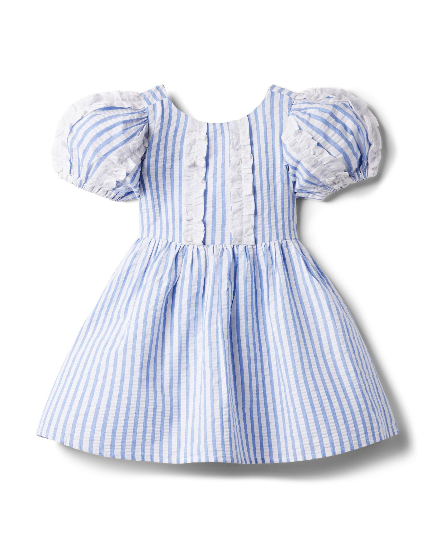 Striped Seersucker Puff Sleeve Dress | Janie and Jack