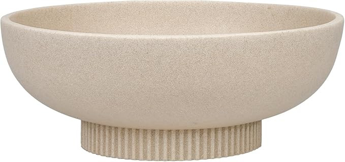 Large Resin Pedestal Decorative Bowl - Modern Handicraft Bowls for Home Decor - Fruit Bowl for Ki... | Amazon (US)