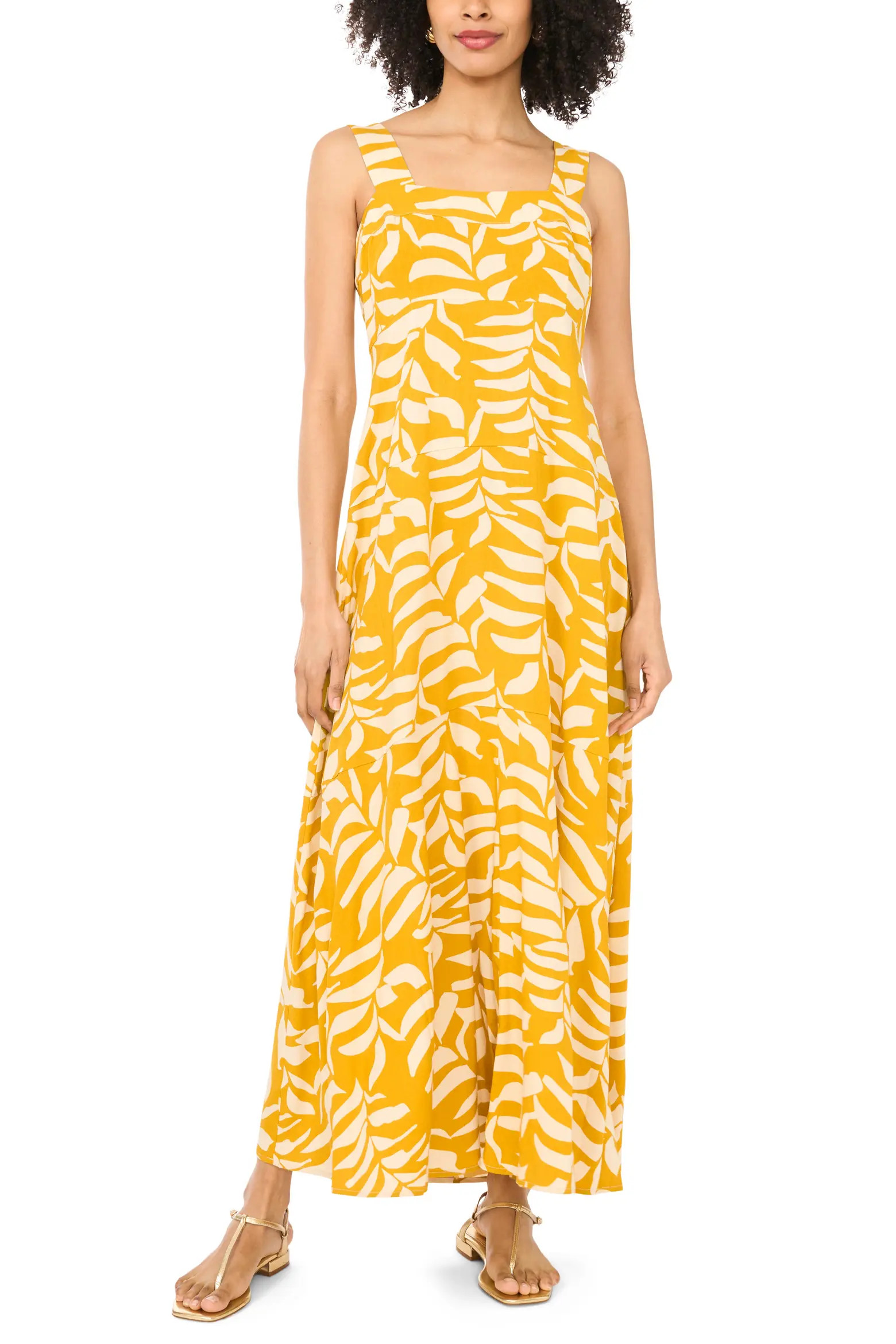 Printed Square Neck Maxi Sundress (Women) | Nordstrom | Nordstrom