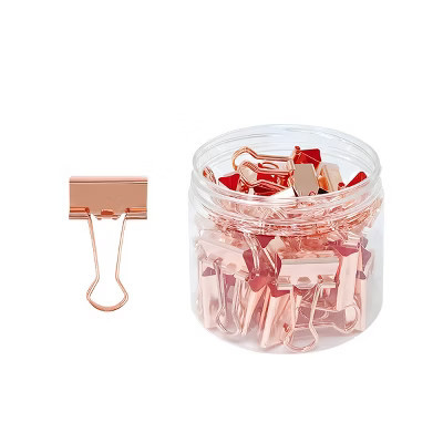 Wrapables Rose Gold Binder Clips for Office, Paper Clamps, Paper Clips, (Set of 40) Small | Target