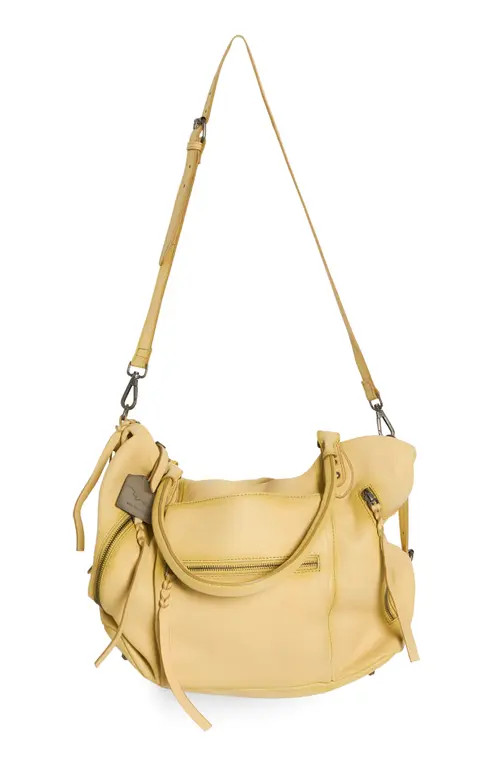 Free People We The Free Emerson Leather Tote in Butter Yellow at Nordstrom | Nordstrom