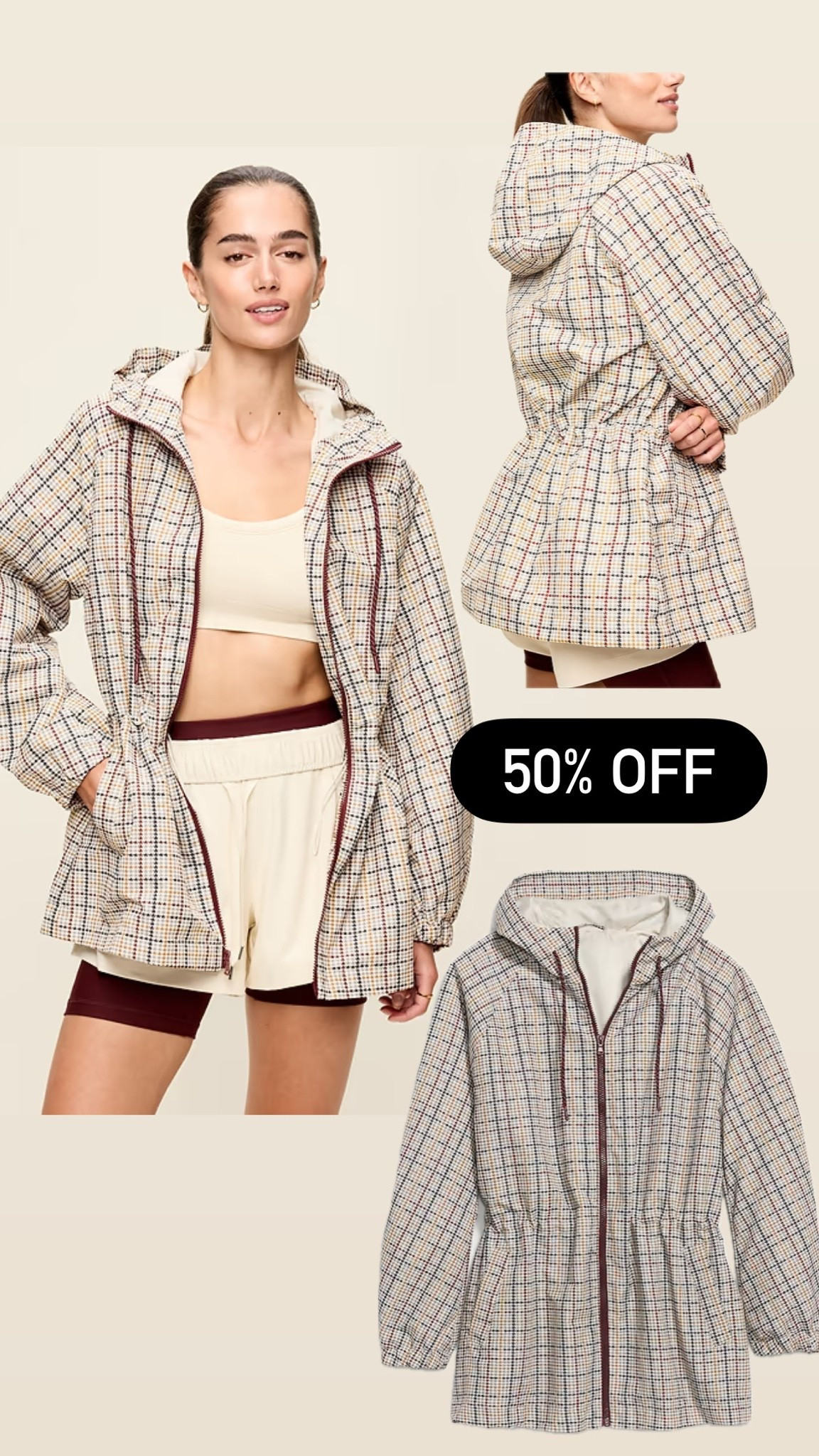 The cutest cream plaid jacket is on sale 50% off!

#LTKSaleAlert