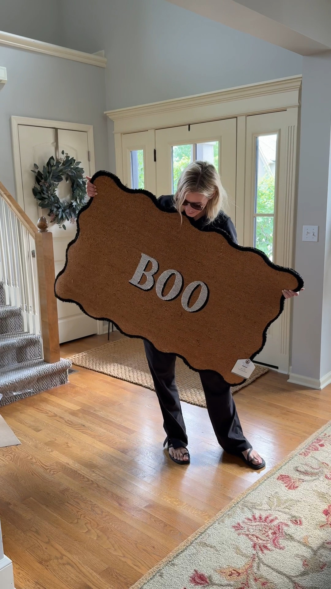 BOO! 👻. This is so cute and HUGE!!  Run and get this doormat ASAP before it sells out.

#LTKHome #LTKdayinmylife #LTKSeasonal