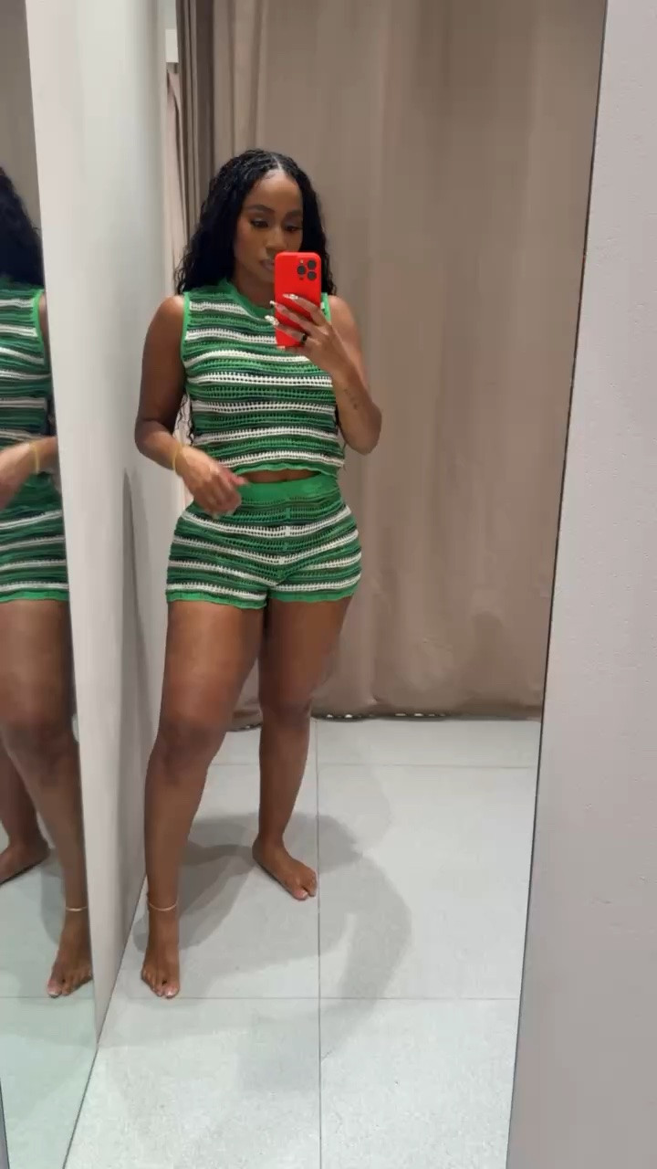 Knit short set is a perfect summer outfits inspo! Comfy and cute!

#LTKootd #LTKMidsize