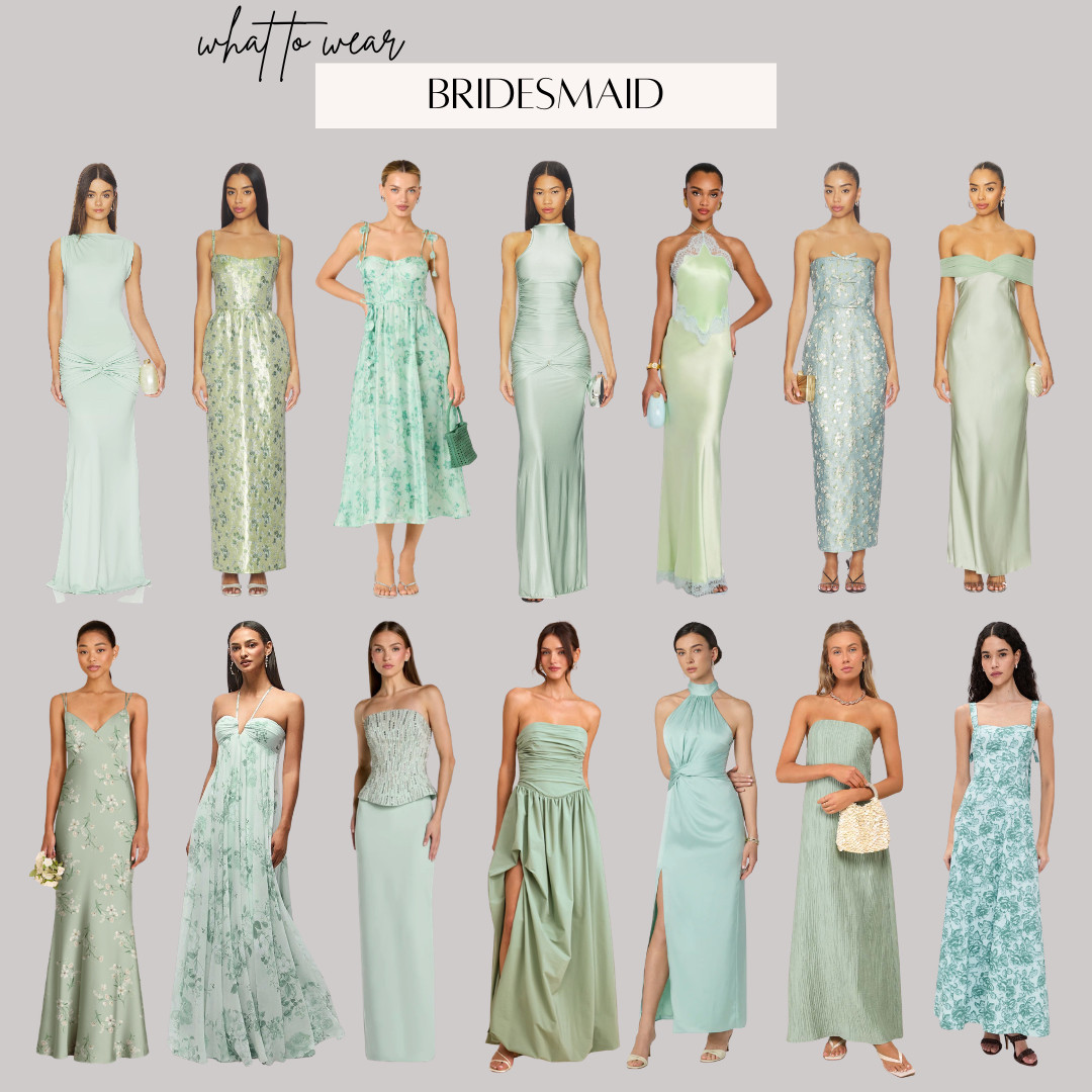 Bridesmaid Dress/ Wedding Guest Dress 

ootd style fashion, sage green dress, mint green dress, sage bridal party, wedding season, wedding guest dress green, Tuckernuck dress, revolve dress, lulus dress, floral dress 

#LTKTravel #LTKootd #LTKWedding