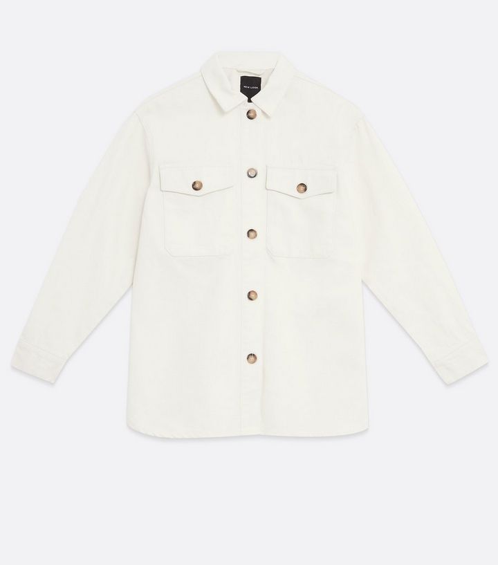 Cream Long Cotton Shacket
						
						Add to Saved Items
						Remove from Saved Items | New Look (UK)