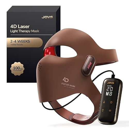 JOVS 4D Laser Therapy Mask for Face, LED Red Light Therapy Face Mask with 4 Wavelengths for Deep Anti-Aging, Precision Anti-Wrinkle, Skin Firming & Radiant Glow, 6x More Powerful Than LED | Amazon (US)