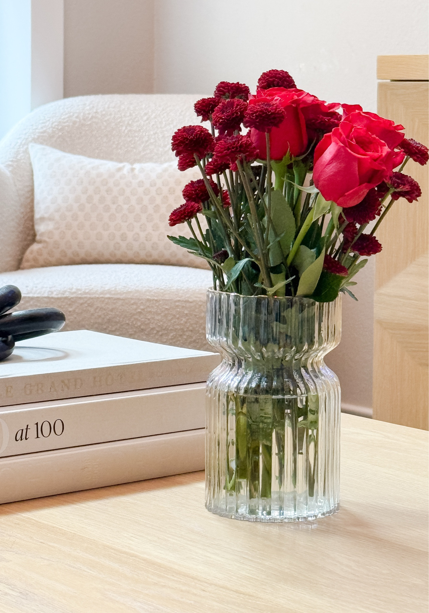 I’m Obsessed with this new vase for its reeded texture and gold rim! BONUS! Whole Foods had the perfect holiday bouquet for it too. This vase has the perfect amount of sparkle for the holidays and would make a beautiful gift for a host!

#LTKSeasonal #LTKHome