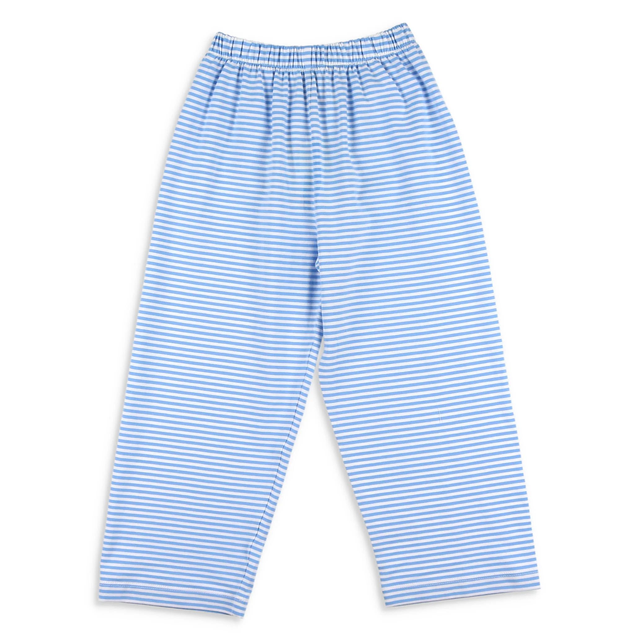 Boys Striped Pants - Steel Blue - Shrimp and Grits Kids | Shrimp and Grits Kids