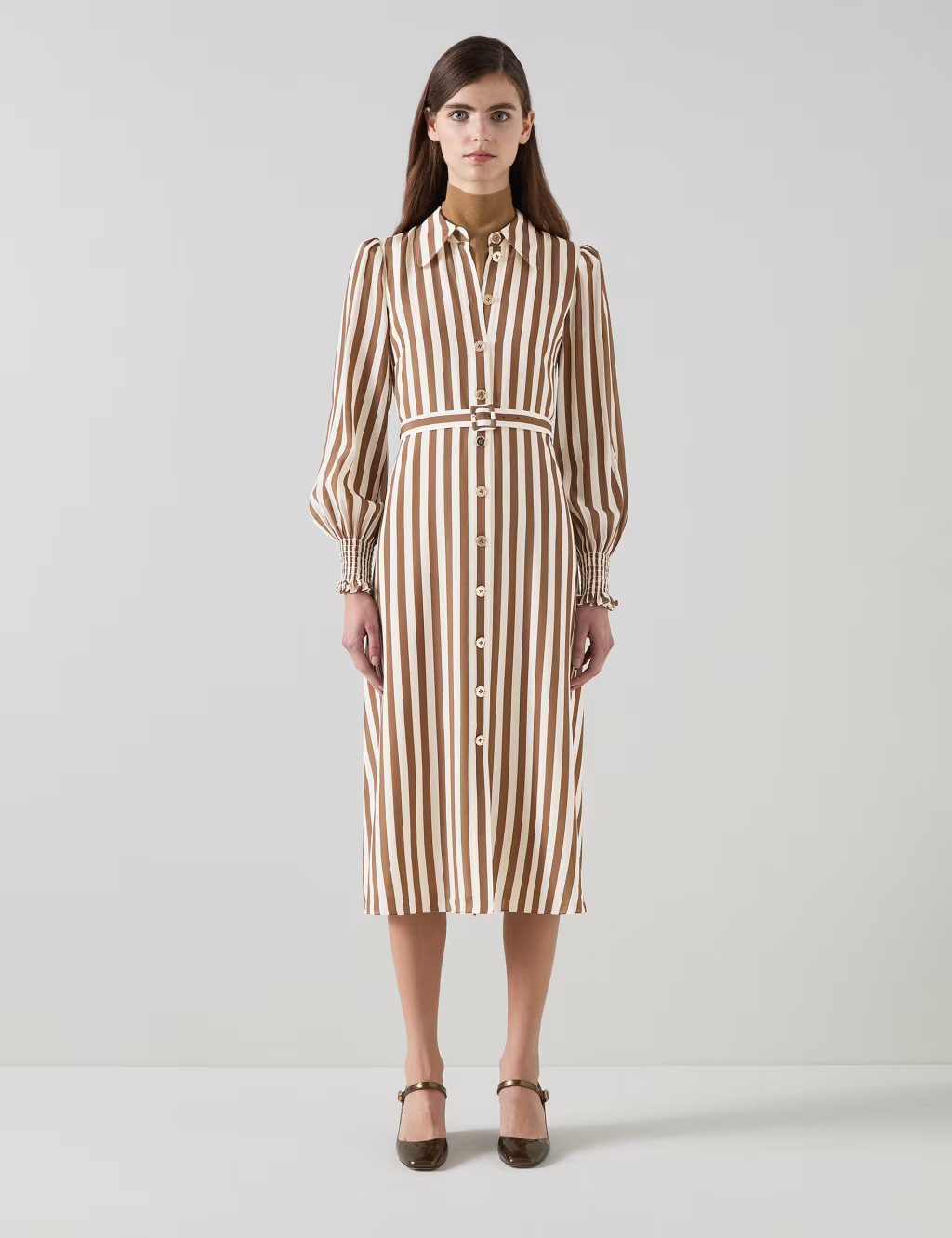 Emelia Chocolate & Birch Shirt Dress | Marks & Spencer (UK)