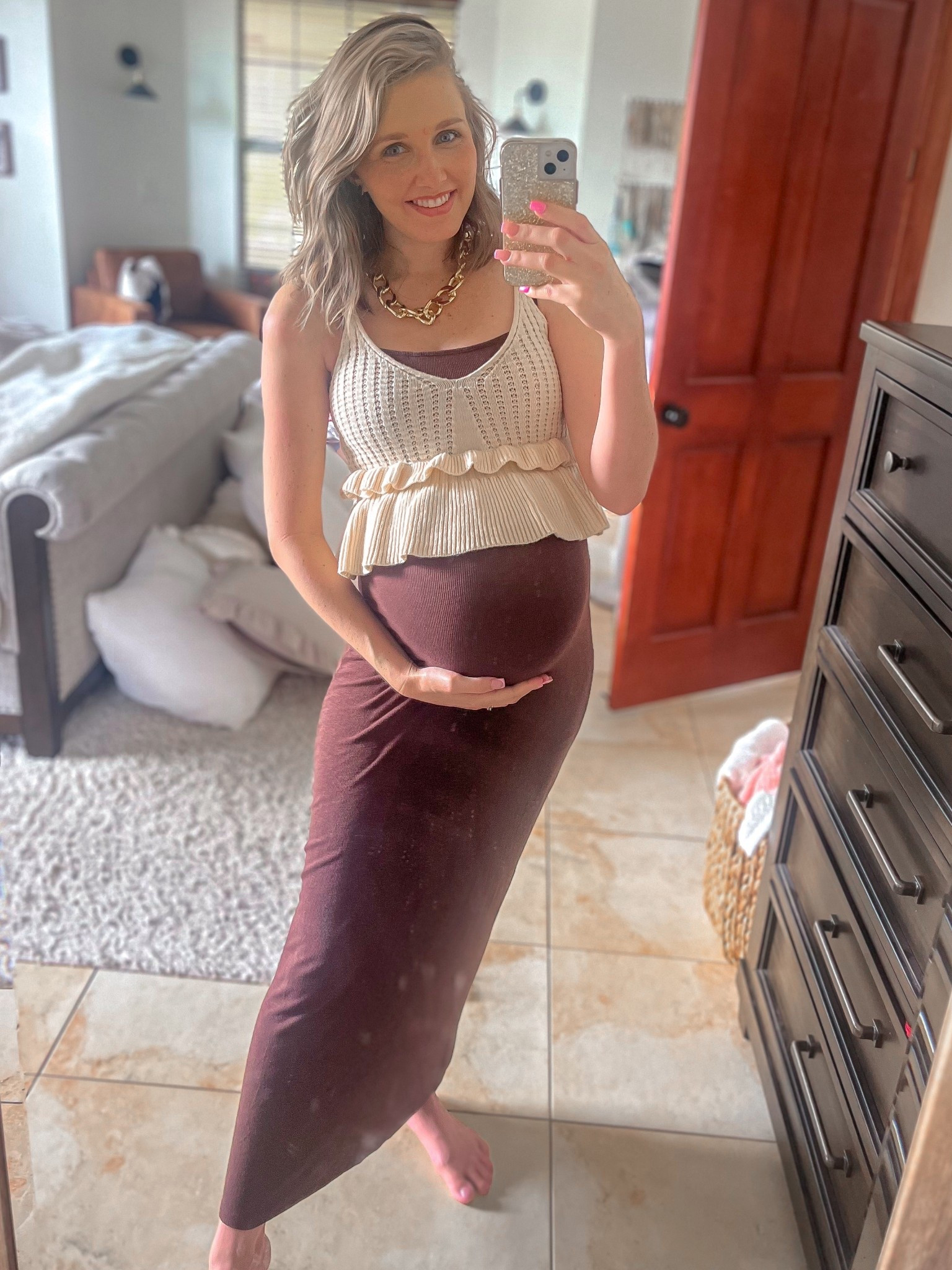 Early Fall Maternity Outfit 🤎

#LTKBump #LTKFindsUnder50 #LTKSeasonal
