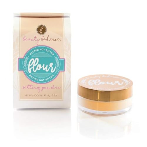 Beauty Bakerie Flour Setting Powder for Foundation, Loose Face Powder Makeup, Perfect for Oily Skin, Long-Lasting Matte Finish, Ideal for Baking and Blurring, 0.5oz, Plantain (Caramel) | Amazon (US)