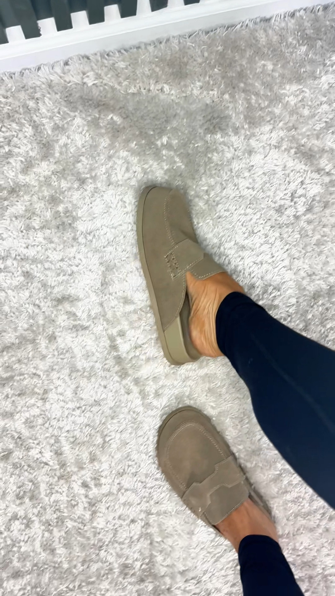 I may have just found my forever slide on and go shoes.

These Project Cloud clogs are made with real suede, but the footbed is memory foam, not fabric — which means no sweat rings, no worn spots, and no discomfort after a long day. Just soft, cushioned comfort every single time you step into them.

They’re true to size (I’m wearing the taupe suede), non-slip, lightweight, and supportive enough for errands, travel days, standing around the house, or running out the door last minute. I literally keep them by the door because they’re that easy.

They give the same vibe as that super expensive clog brand everyone loves… except these are way more affordable. And yes, they come in 11 colors, so good luck choosing just one.

If you’re tired of uncomfortable shoes and want something you’ll actually wear every day — these are it. #comfortableclogs
#memoryfoamshoes
#sliponshoes
#womensfootwear
#everydayshoes
#fallshoes
#neutralstyle
#casualoutfits
#shoeinspo
#over40style