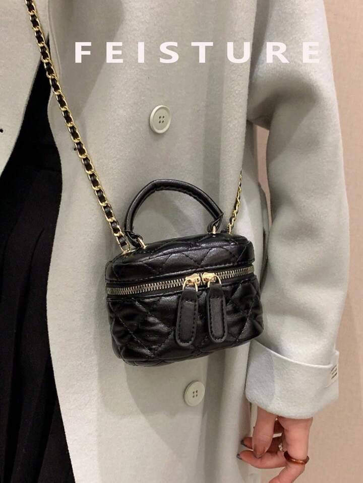 Lekkie Mini Torby, Torby Na Łańcuszkach, Pikowane Torby Z Nicią, Torebki, Torby Wiaderkowe, Odpowiednie Dla Nastolatek, Studentek I Pracowników Umysłowych, Bardzo Odpowiednie Do Biur, Uniwersytetów, Pracy, Dojazdów Do Pracy, Zajęć Na Świeżym Powietrzu, Podróży I Wyjść, Modna Torba W Kolorze Maślanej Żółci Dla Kobiet | SHEIN