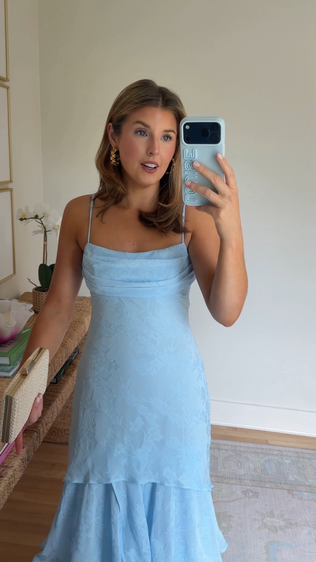 Blue wedding guest dress that could work for cocktail or formal! Wearing a S! Code LOUISE15
