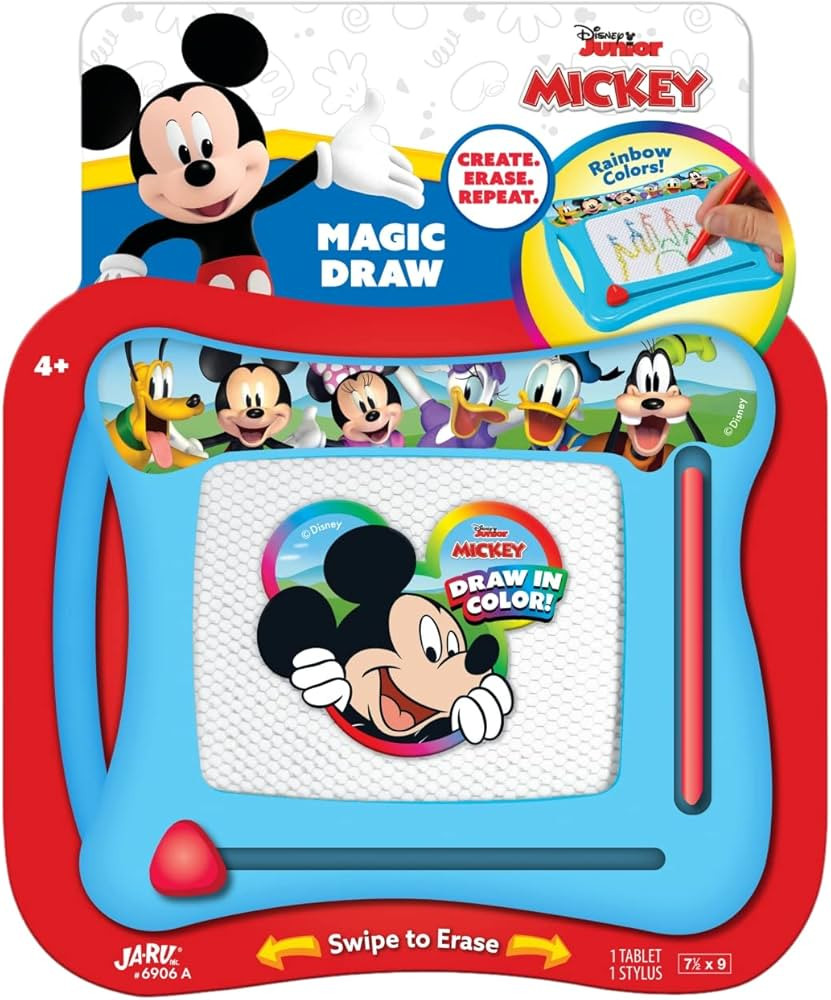 JA-RU Disney Mickey Mouse Magic Magnetic Drawing Board (1 Toy) Draw, Sketch & Doodle Tablet for K... | Amazon (US)