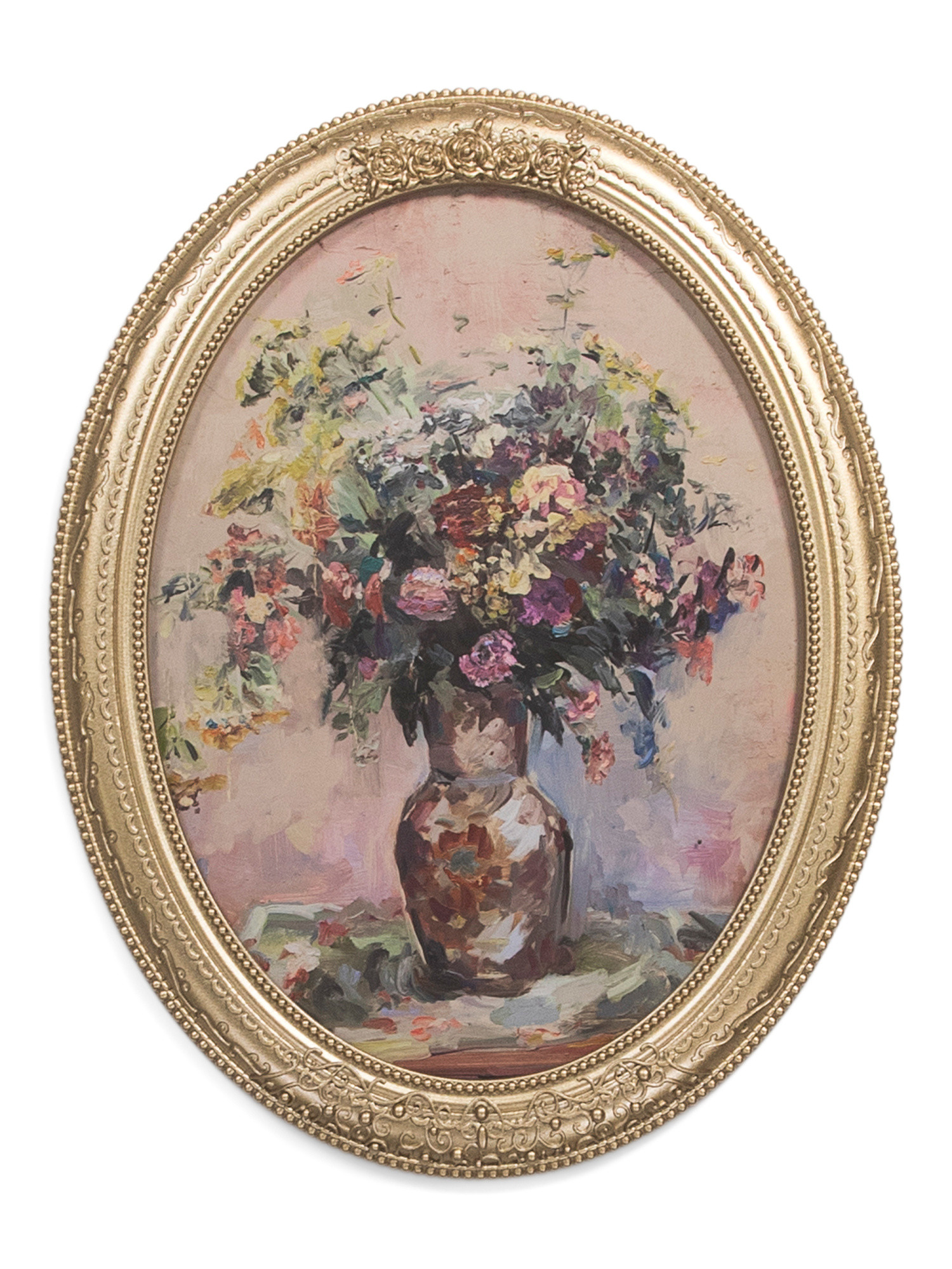 11x14 Lush Flowers Oval Wall Art | TJ Maxx