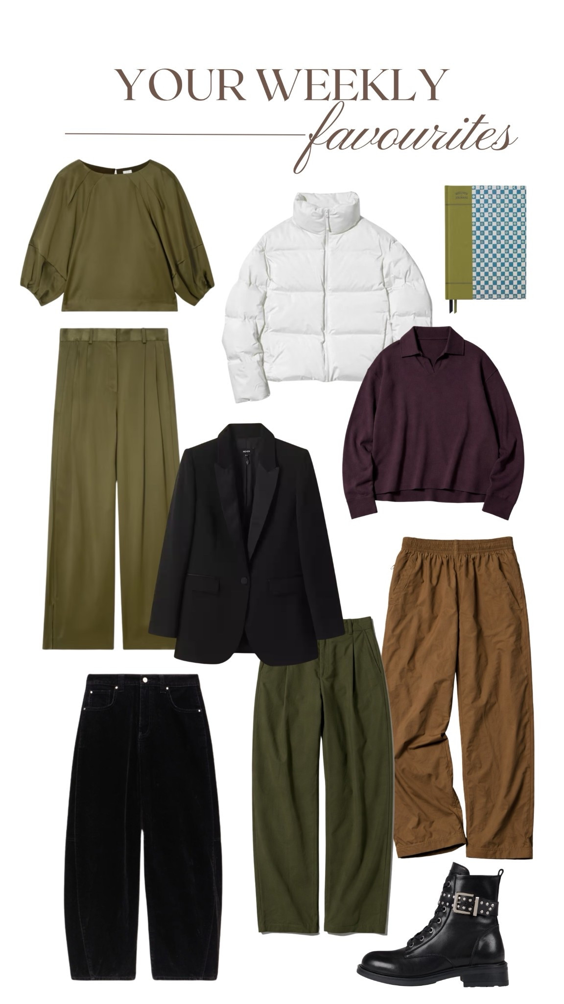 Your weekly favourites ✨

Barrel leg, jeans, velvet trousers, polo knit, knitwear, puffer coat, winter jacket, planner, journal

#LTKwinter #LTKeurope #LTKuk