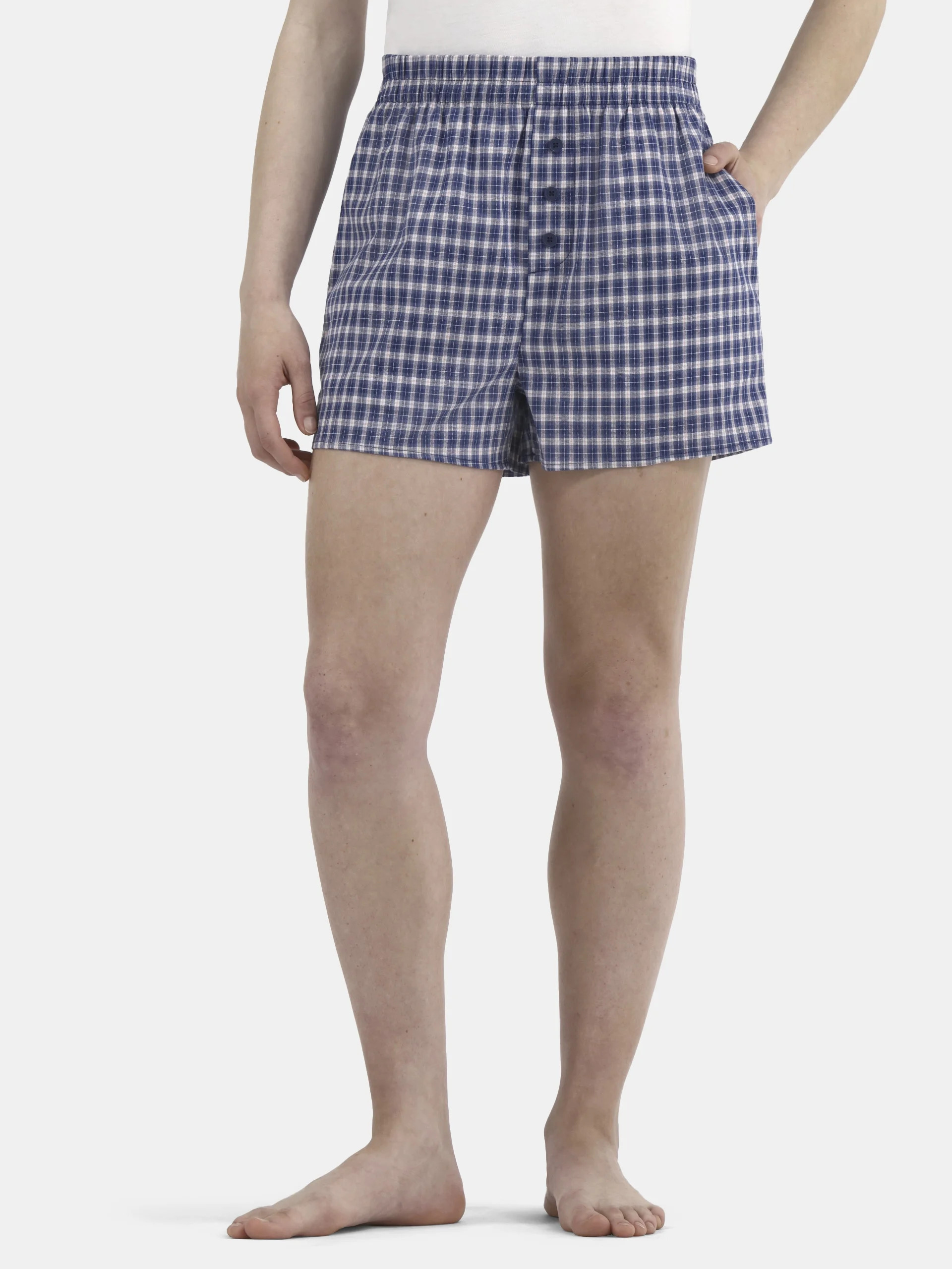 No Boundaries Cotton Boxer Shorts with Rollover Waist, 3'' Inseam, Women's | Walmart (US)