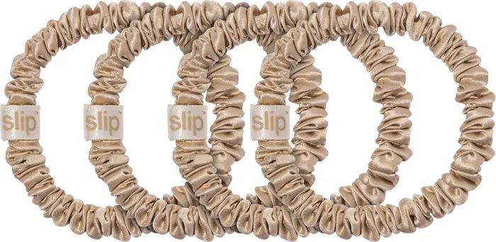 slip Pure Silk 4-Pack Skinny Scrunchies: Back to Basics Collection | Nordstrom | Nordstrom