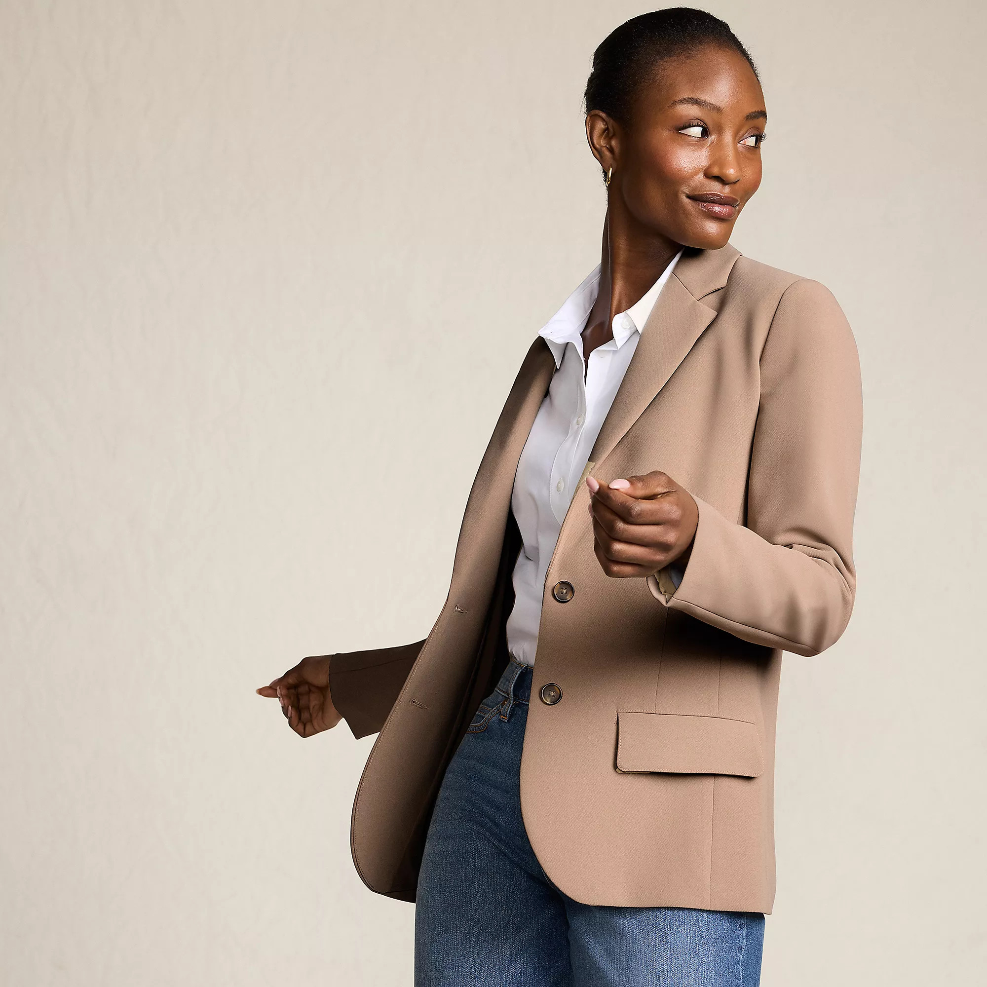 Women's Crepe Fluid Blazer | Lands' End (US)