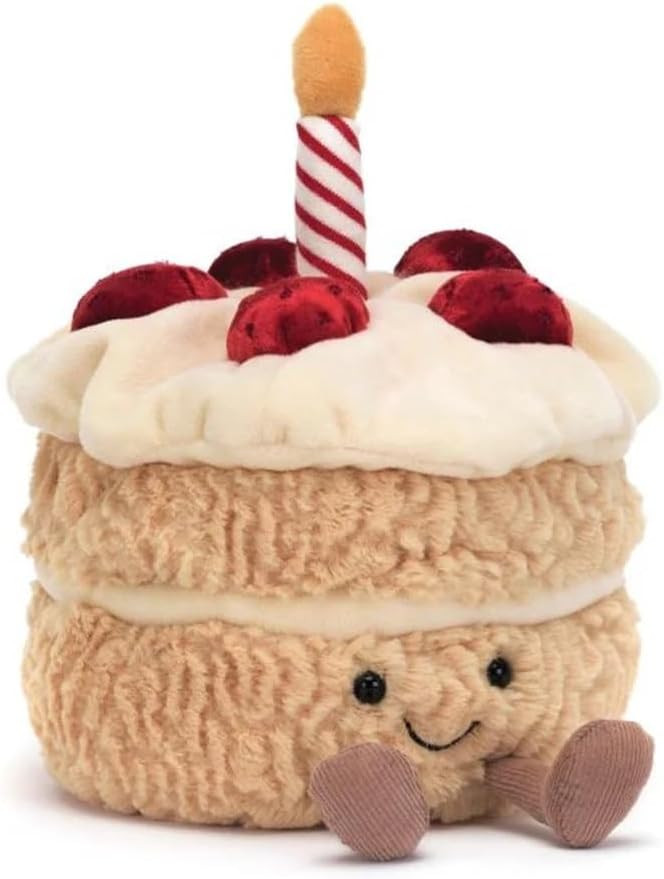 Jellycat Fun Birthday Cake - L: 12 cm x W: 12 cm x H: 16 cm | Amazon (US)
