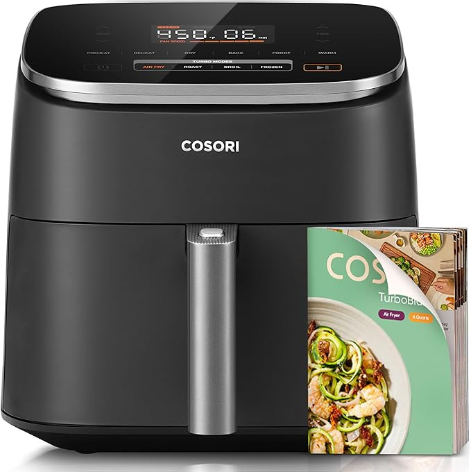 Cosori 9-in-1 TurboBlaze Air Fryer 6 Qt, PFAS-Free Ceramic Coating, 90°–450°F, Precise Heatin... | Amazon (US)