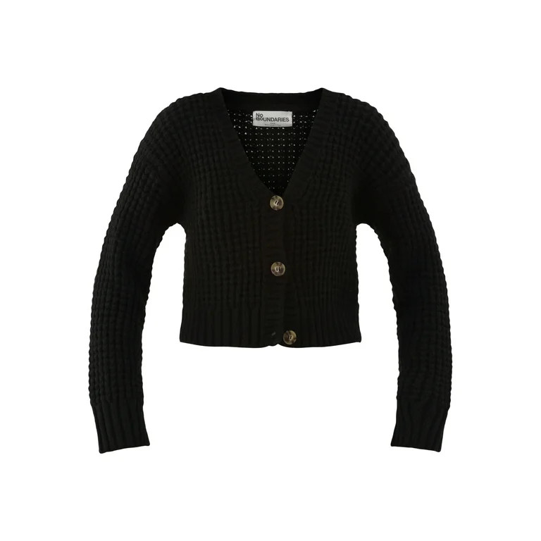 No Boundaries Chunky Knit Cardigan Sweater, Women’s - Walmart.com | Walmart (US)