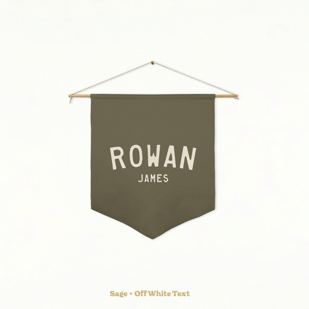 Custom Name Pennant | Personalized Flag, Kids Wall Art, Baby Name Sign, Nursery Decor, Custom Wal... | Etsy (US)