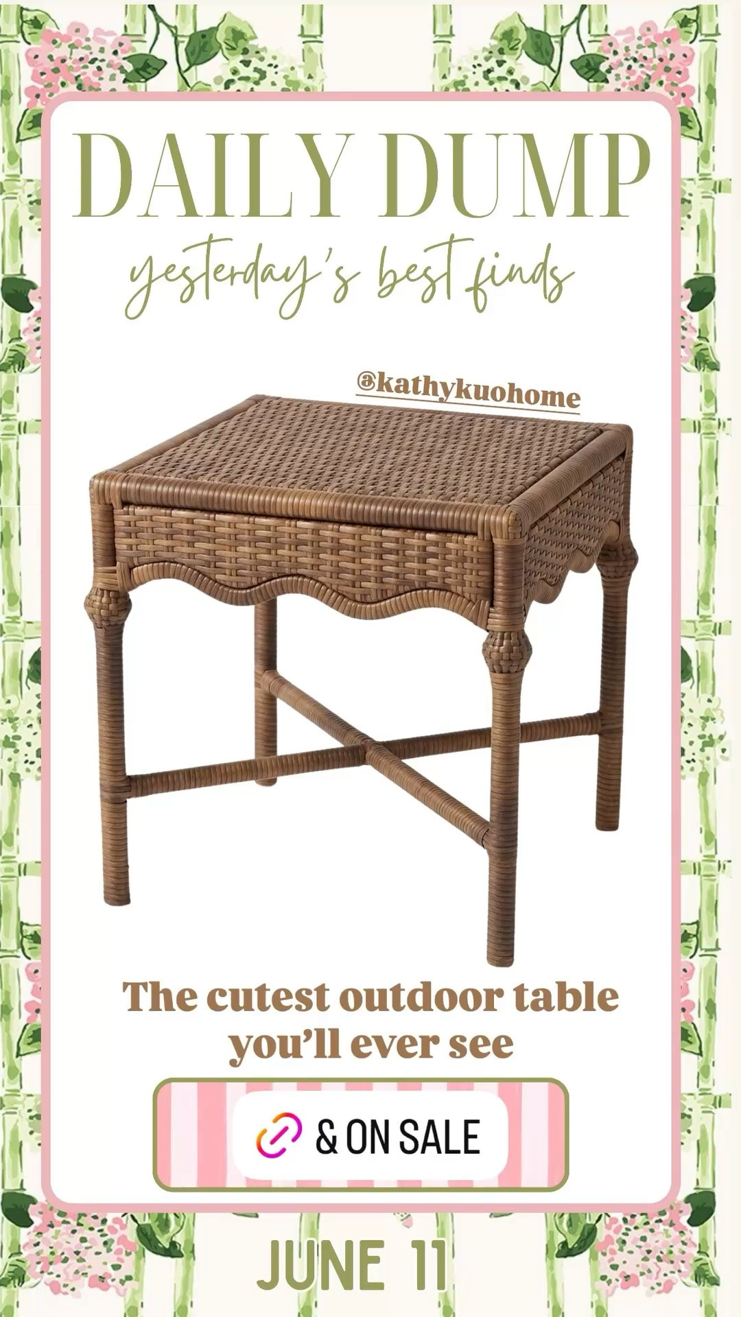 The cutest outdoor table you’ll ever see  @kathykuohome