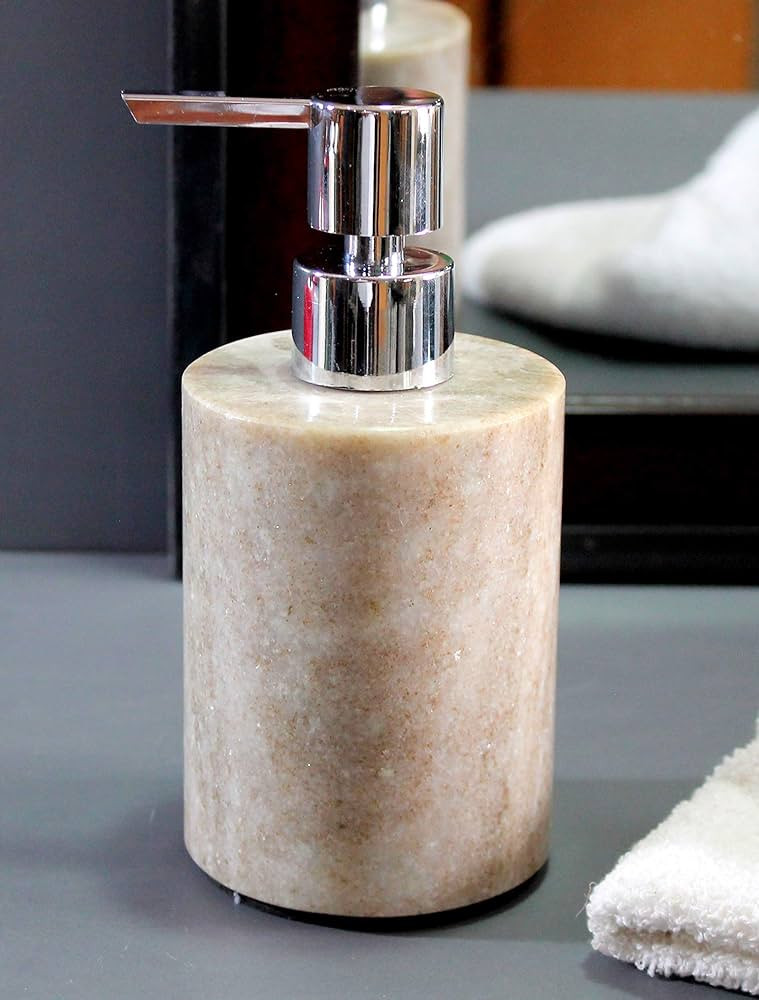 Soap Dispenser Lotion Dispenser - Made of Natural Stone - Luxury Bathroom Accessories Bath Set (B... | Amazon (US)
