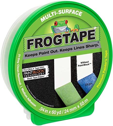 FROGTAPE 1358463 Multi-Surface Painter's Tape with PAINTBLOCK, Medium Adhesion, 0.94" Wide x 60 Y... | Amazon (US)