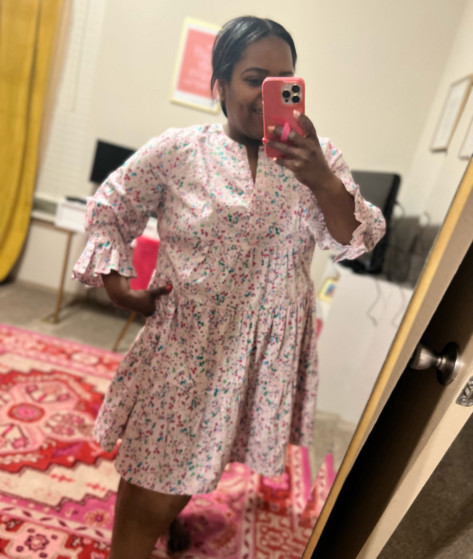 Pink floral dress from Belk. Wearing the XL. 

#LTKcurves #LTKSeasonal #LTKstyletip