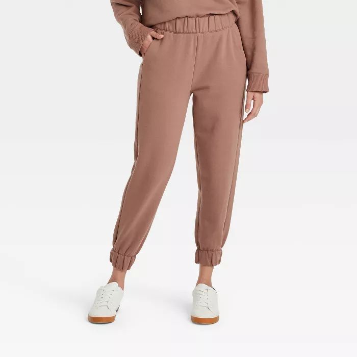 Women's High-Rise Pull-On All Day Fleece Ankle Jogger Pants - A New Day™ | Target