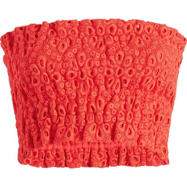 Hill House Home | The Women's Scallop Lace June Nap Top, Poppy Red (Multicolor, Size Large) | Maison | Maisonette