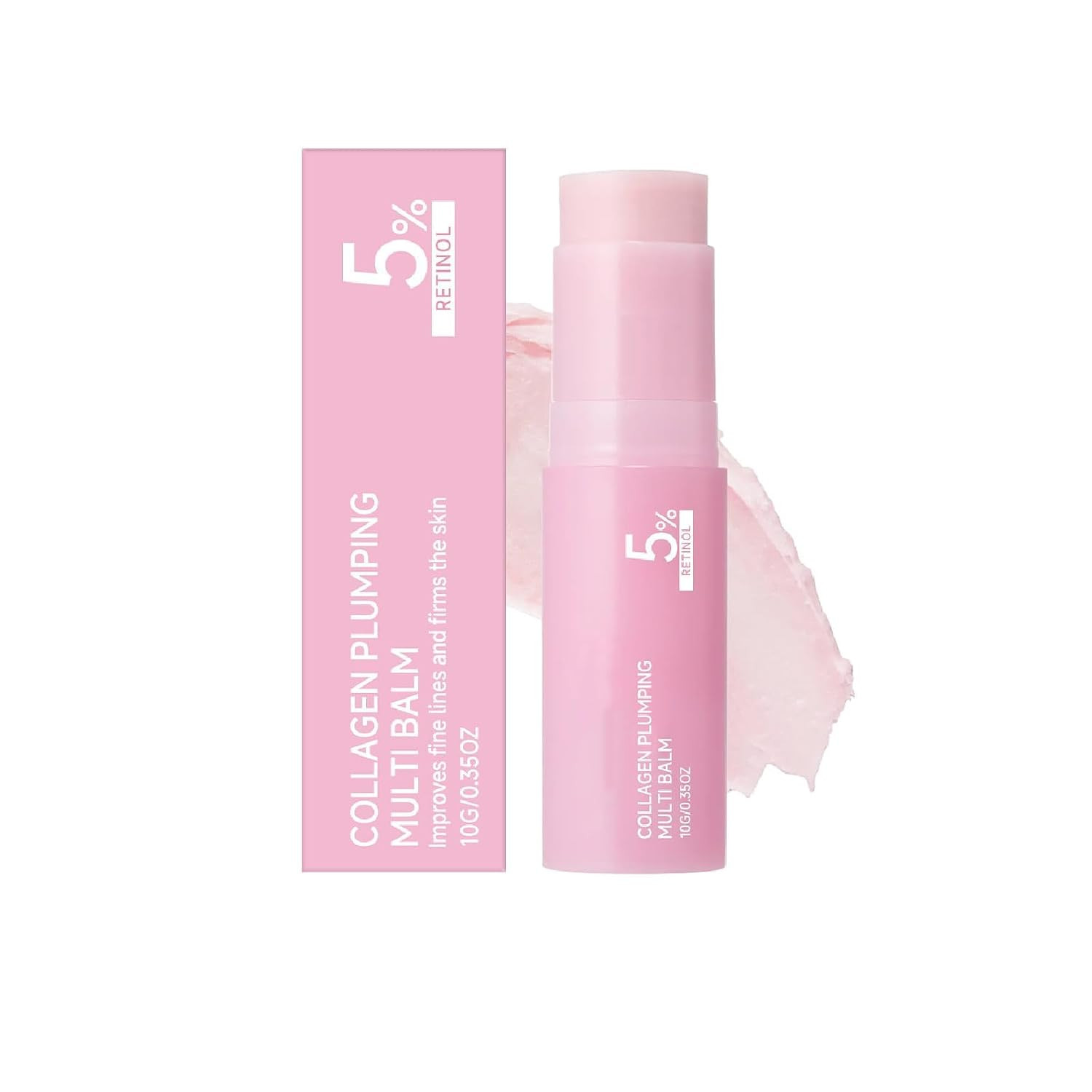 Pink Collagen Volume Multi Balm Stick, Korean Balm Stick for Face with Collagen, Retinol, Caffein... | Amazon (US)