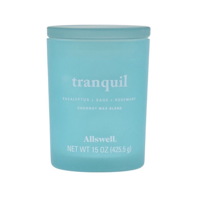 Allswell 15oz Scented 2-Wick Spa Candle - Tranquil (Eucalyptus + Sage + Rosemary) | Walmart (US)