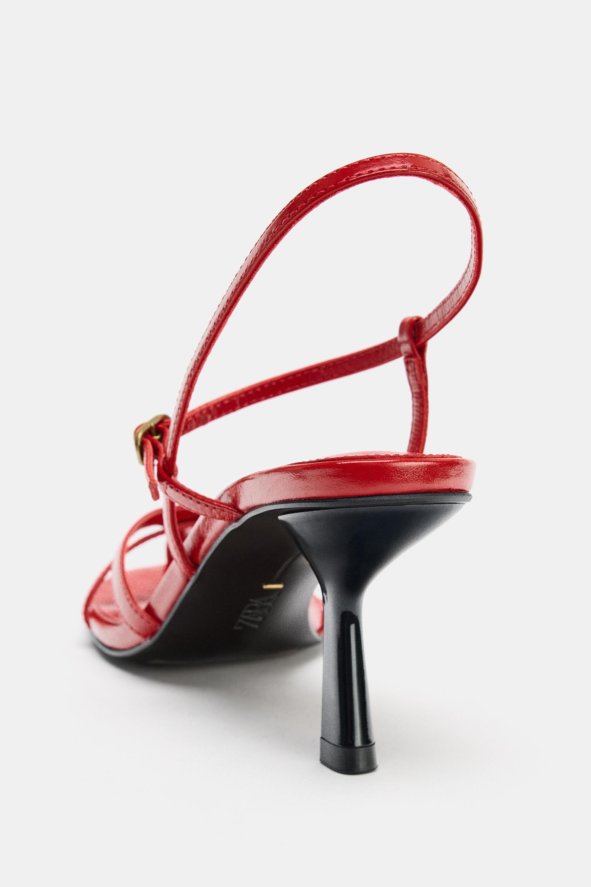LEATHER STRAPPY SANDALS LIMITED EDITION | Zara US