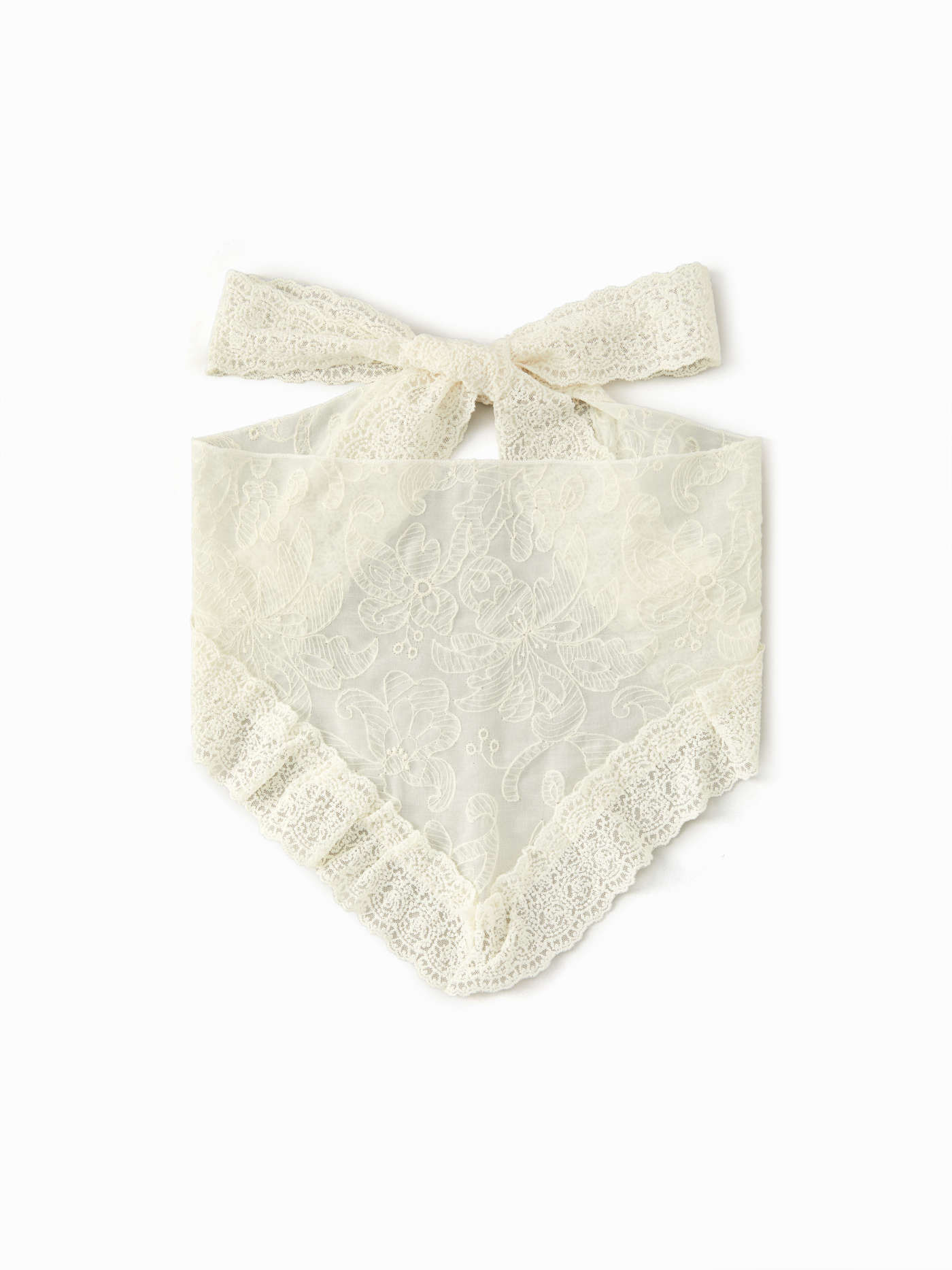 FLORAL LACE TRIANGLE SCARF | Cider