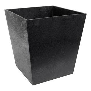 Tierra Verde Sonata 11.75 in. x 13 in. Slate Rubber Self-Watering Planter MT5100208CM | The Home Depot