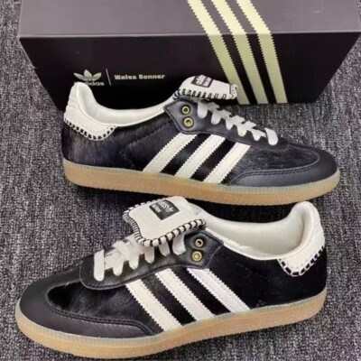 Black WALES BONNER x Adidas originals Samba Pony Tonal Men's and Women US Shoes | eBay US