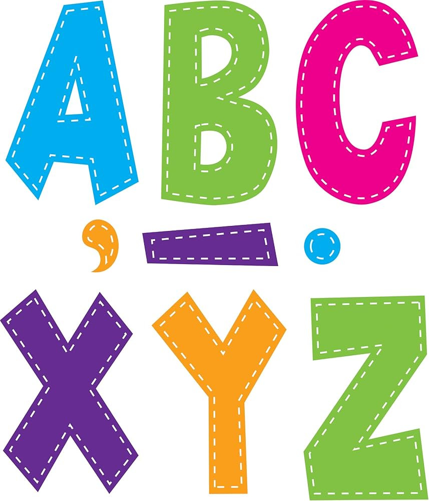 Teacher Created Resources Multi Bright Stitch 7" Fun Font Letters | Amazon (US)