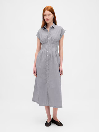 Poplin Midi Shirtdress | Gap (US)