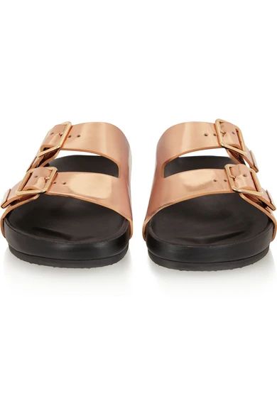 Metallic leather sandals | NET-A-PORTER (UK & EU)