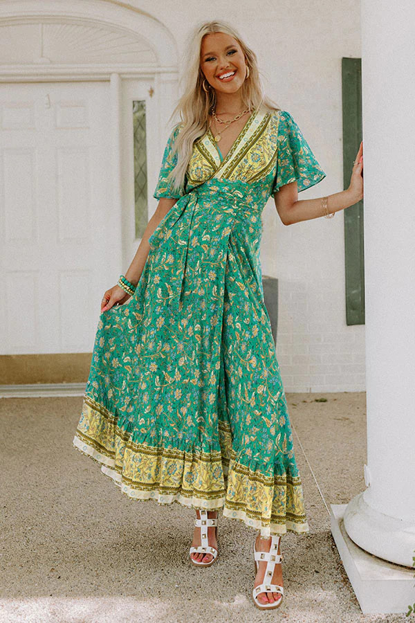 Summer Evening Breeze Floral Wrap Dress | Impressions Online Boutique