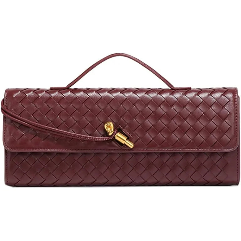 WREAGD Woven Handbag for Women Fashion Evening Shoulder Bag PU Leather Handmade Clutch Purse Casu... | Walmart (US)