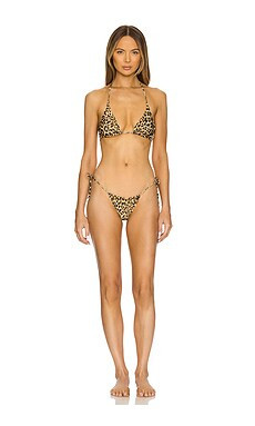 Norma Kamali String Bra And Bottom in Cheetah Patch from Revolve.com | Revolve Clothing (Global)