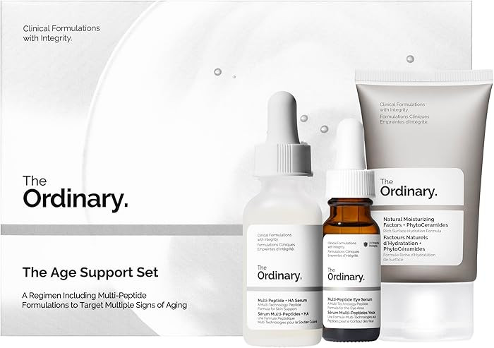 The Ordinary Age Support Set - 3-Step Anti-Aging Skin Regimen with Multi-Peptide + HA, Multi-Pept... | Amazon (US)